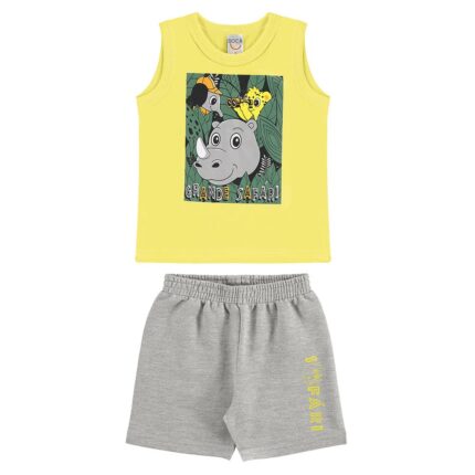 Conjunto  Regata Com Bermuda Moletinho