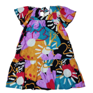 Vestido Estampado Colorido Juvenil Viscose