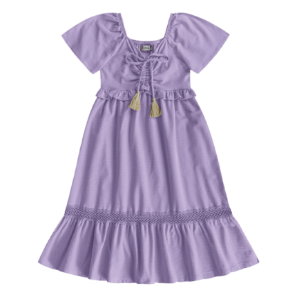 Vestido Midi Com Mangas