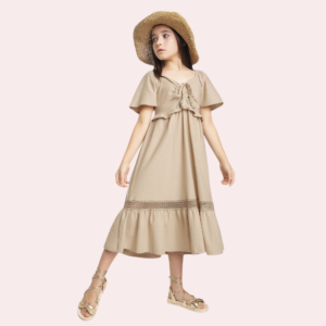 Vestido Midi Com Mangas