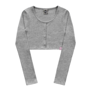 Blusa Cropped Ribana Manga Longa