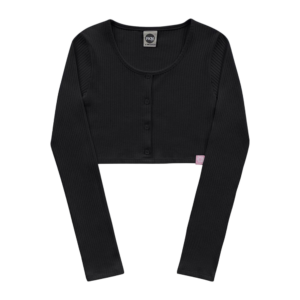 Blusa Cropped Ribana Manga Longa
