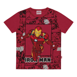 Camiseta Malha Licenciada Homen de Ferro