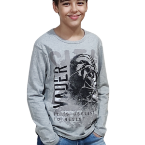 Camiseta Meia Malha Manga Longa Juvenil