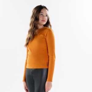 Blusa Canelada Manga Longa Juvenil