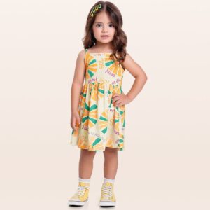Vestido Estampado Com Alça 02 a 03 anos