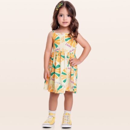 Vestido Estampado Com Alça 02 a 03 anos