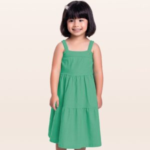 Vestido Infantil liso 02 ao 03 anos