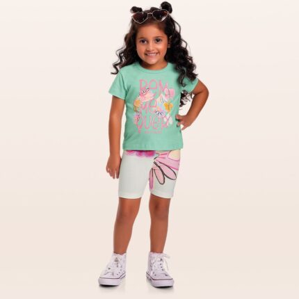 Conjunto Blusa Com Ciclista 02 a 03 anos