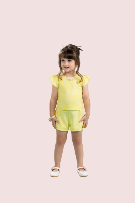 Conjunto Short e Blusa Xadrez