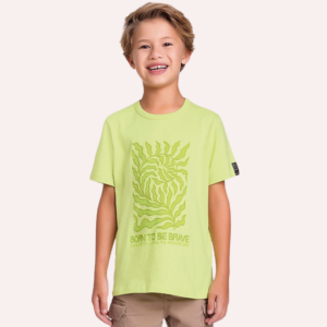 Camiseta com Manga com Estampa