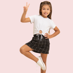 Conjunto com Saia Cargo Infantil