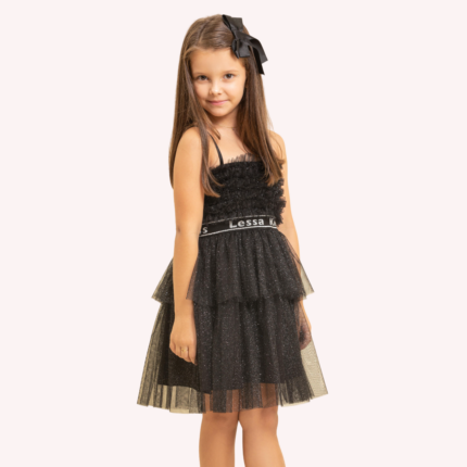 Vestido Tule Babados
