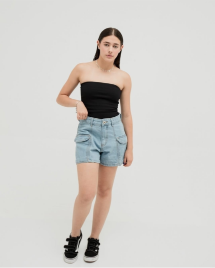 Short Jeans Cargo Juvenil