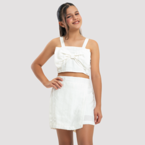 CONJUNTO SHORT SAIA COM CROPPED VISCOSE