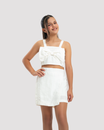 CONJUNTO SHORT SAIA COM CROPPED VISCOSE
