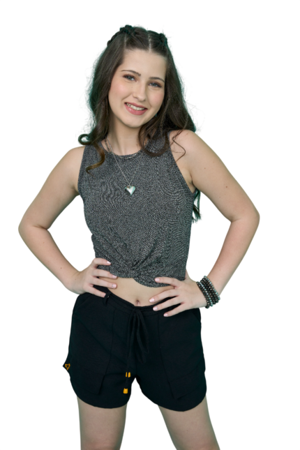 BLUSA MALHA CREPONADA COM AMARRAÇÃO