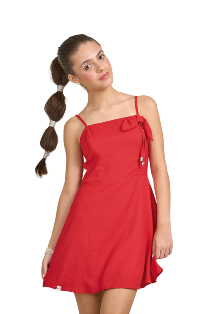 VESTIDO CREPE DETALHE LAÇO